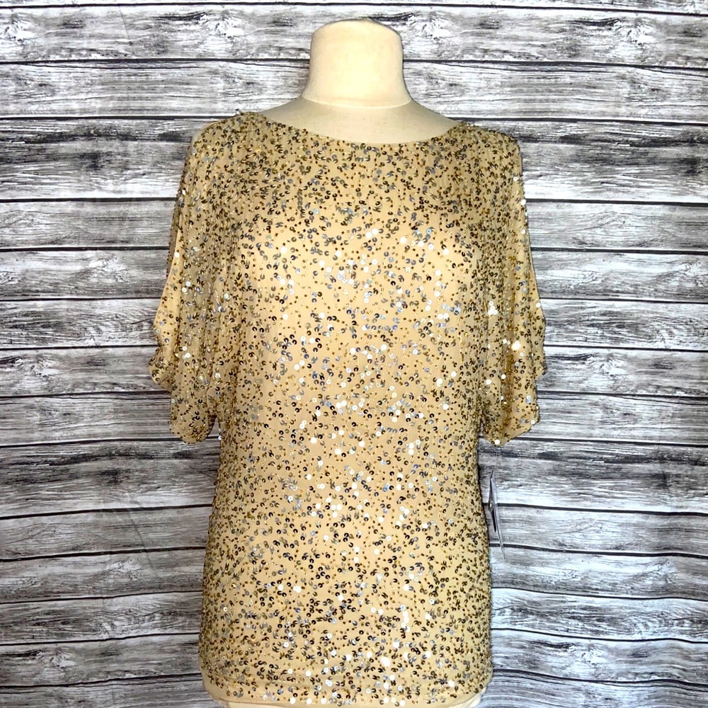 NWT ADRIANNA PAPELL Evening Essentials Blouse Sz S - Picture 3 of 8